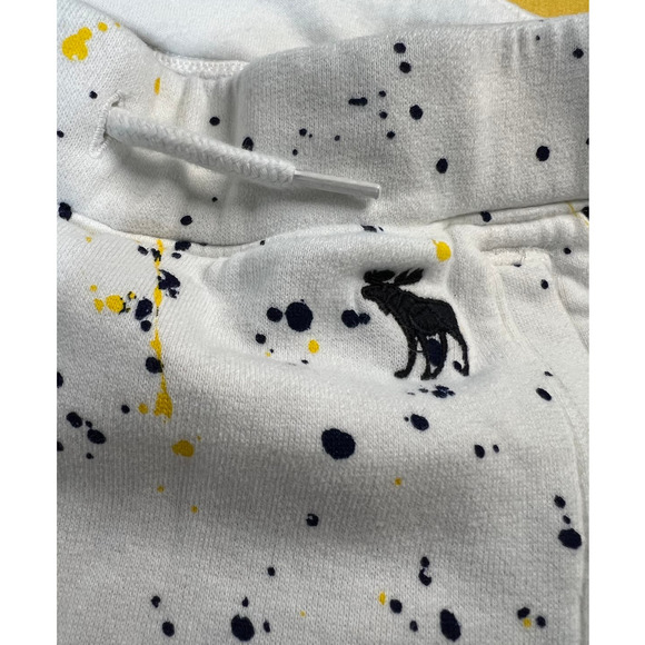 Abercrombie Kids White Paint Splotch Joggers Size 13/14 - Picture 4 of 6